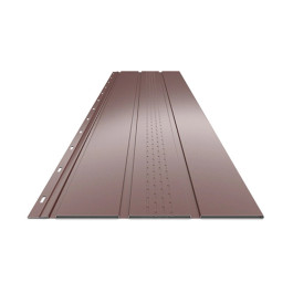 Панель софит RUUKKI Soffit PANEL 40/Crown BT шоколадно-коричневая