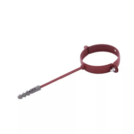 Кронштейн труби металевий L-100 PROFIL 75 мм червоний