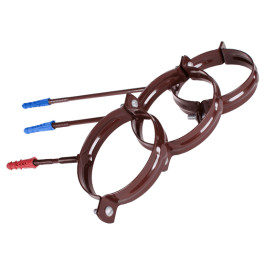 Кронштейн труби металевий L-160 PROFIL 75 мм коричневий