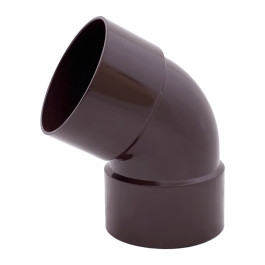 Коліно труби дворозтрубне 67 градусів PROFIL 75 мм коричневий