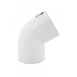 Коліно труби 60 градусів PROFIL 75 мм білий